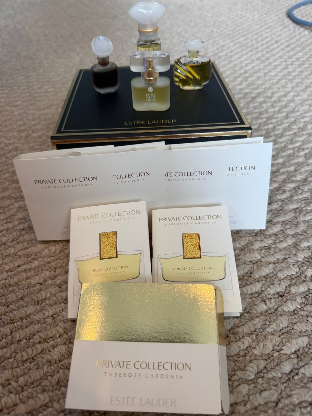 Estee Lauder Private Collection sample set:Beautiful, Dazzling, Pure White Linen